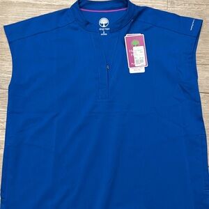 Healing Hands Royal Blue Casual Button Down Shirt